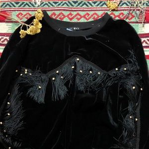 Velvet fringe dress 🌚